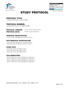 Study Protocol Template