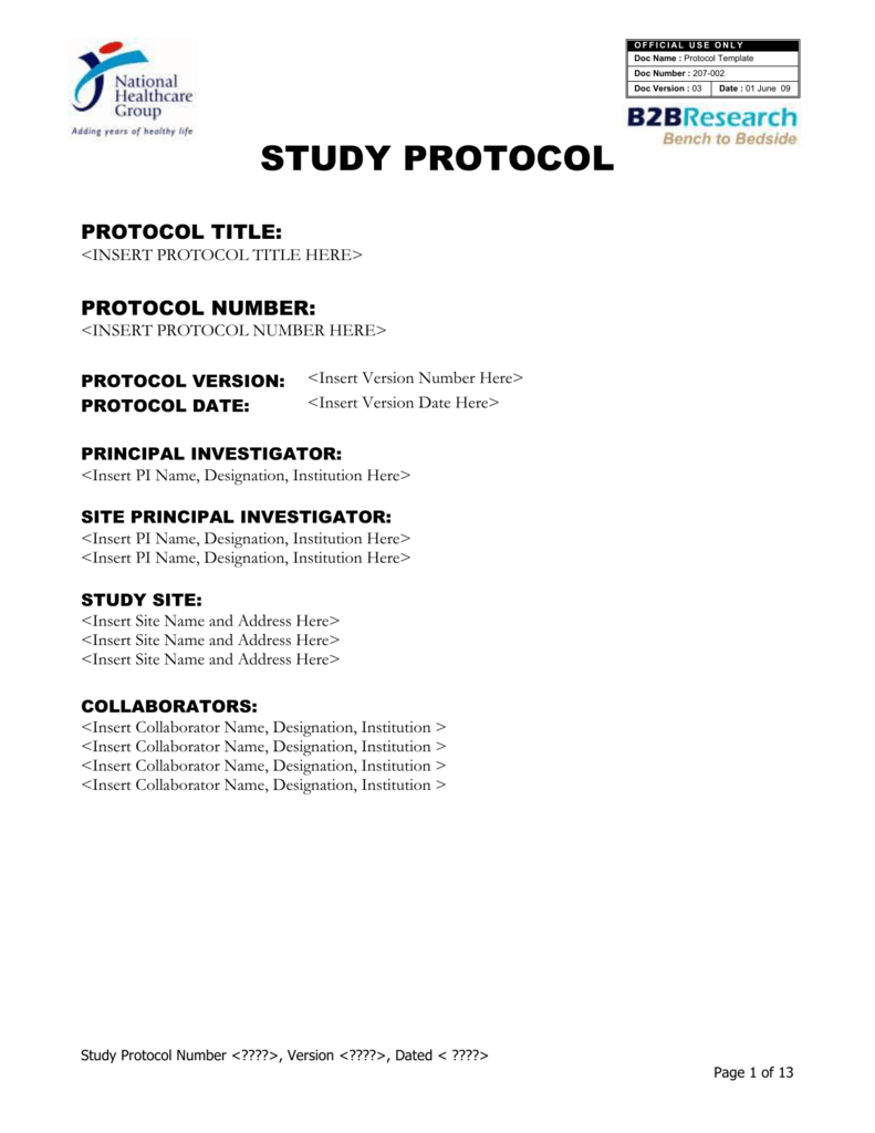 Case Study Protocol Template Yin