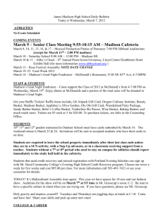 James Madison High School Daily Bulletin
