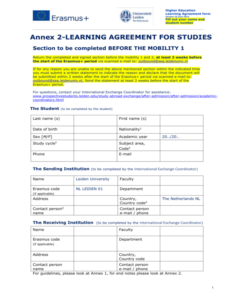 learning-agreement-for-studies-2014-2015