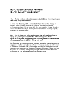 BLTC-9e Issue Spotter Answers Ch. 12: Capacity and Legality 1A