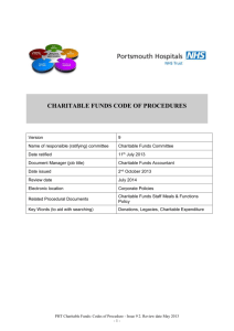 Charitable Funds Policy - Portsmouth Hospitals Trust