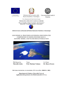 GEOCHEMISTRY OF CARBONATIC GROUNDWATERS AND