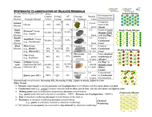 Systematic Classification of Silicate Minerals