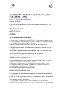 Social Workers Code of Ethics
