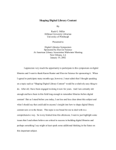 Shaping Digital Library Content - D-Scholarship@Pitt
