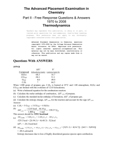 Chapter 6 Test Prep-FRQ`swith Answers - ECHS Chemistry
