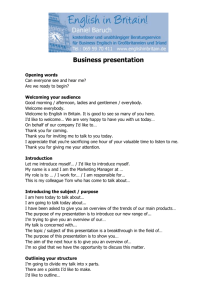 Business presentation