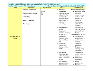 course of study/curriculum map - Warren Hills Regional School District