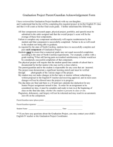 Graduation Project Parent/Guardian Acknowledgement Form