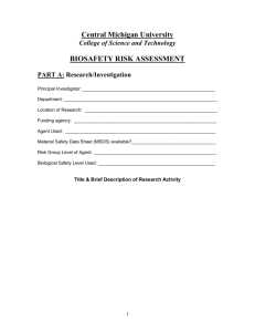 Laboratory Risk Assessment Form