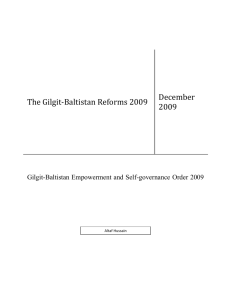 The Gilgit-Baltistan Reforms 2009