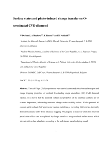 Surface states and photo-induced charge transfer on O