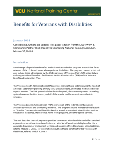 Cash Benefits for Veterans with Disabilities