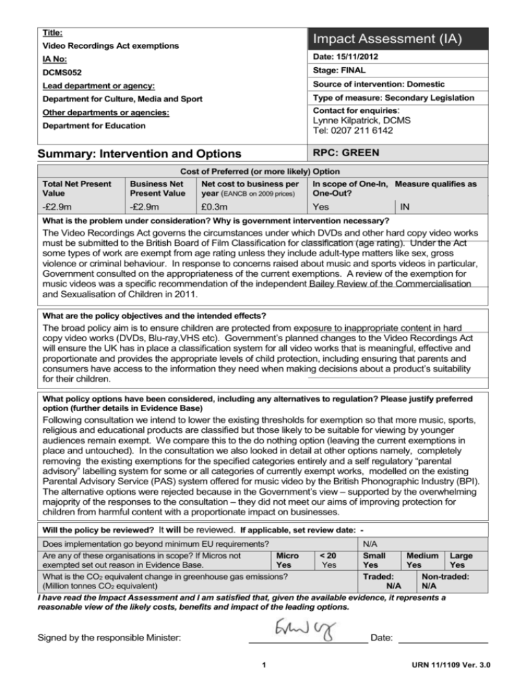 impact-assessment-video-recordings-act-exemptions