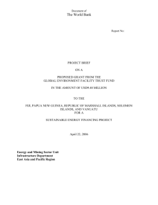 Project Appraisal Document - Global Environment Facility