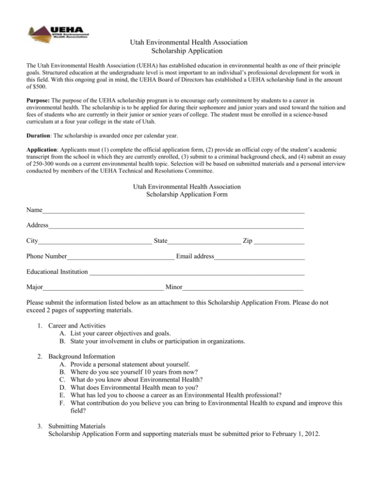 Utah Environmental Health Association