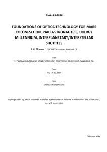 Foundations of Optics Technology for Mars Colonization, Paid