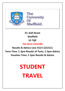 Travel book (July 07) - University of Sheffield