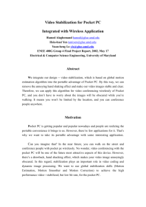 Video Stabilization Algorithm Structure - ECE