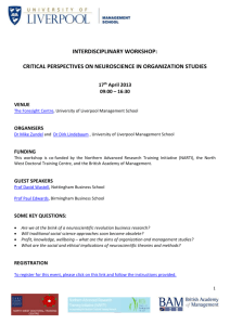 Critical Perspectives on Organizational Neuroscience Workshop at