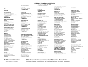 AFFILIATED HOSPITALS & CLINICS