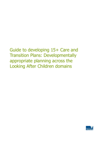 Guide to developing 15+ Care and Transition Plans