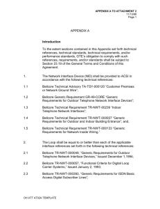 15. SS7 Network Interconnection shall be provided to ACSI