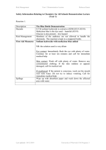 risk assessment - University of Warwick