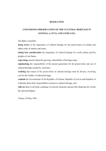 Resolution of the Baltic Assembly on the Preservation of Cultural