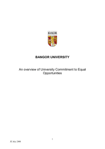 Bangor University Equality Policy Statement