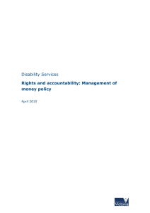 Rights and accountability: Management of money policy (doc 132.5