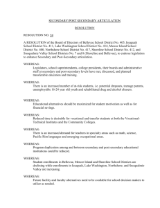 secondary/post secondary articulation