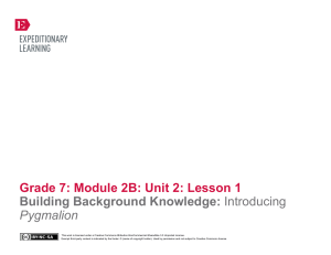 Grade 7: Module 2B: Unit 2: Lesson 1 Building Background
