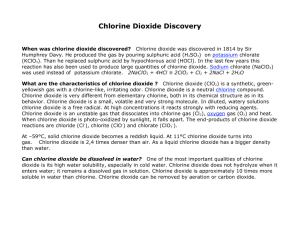 Chlorine Dioxide Discovery