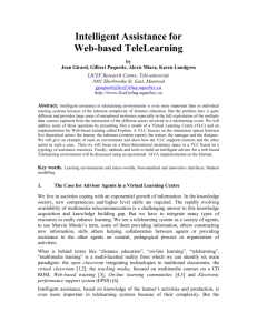 Intelligent Assistance for Web-based TeleLearning