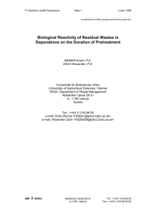 Biological reactivityLulea98