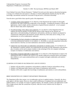 Undergraduate Programs Assessment Plan