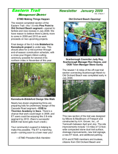 2009 ETMD Newsletter - The Eastern Trail Alliance
