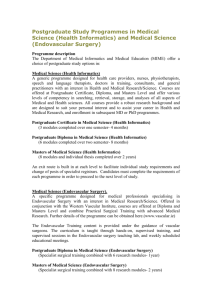 Postgraduate Study Programmes in Medical Science (Health