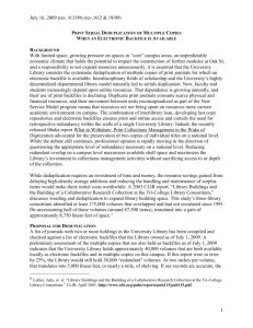 Serials Deduplication - University of Illinois - Urbana