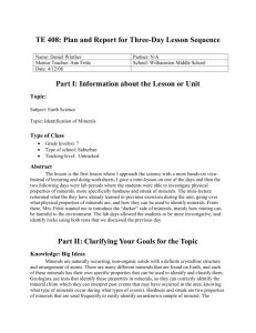 TE 408: 1st Lesson Plan and Report