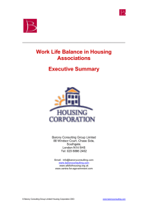 Work Life Balance in Housing Associations Executive Summary