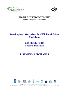 List of participants - Global Environment Facility