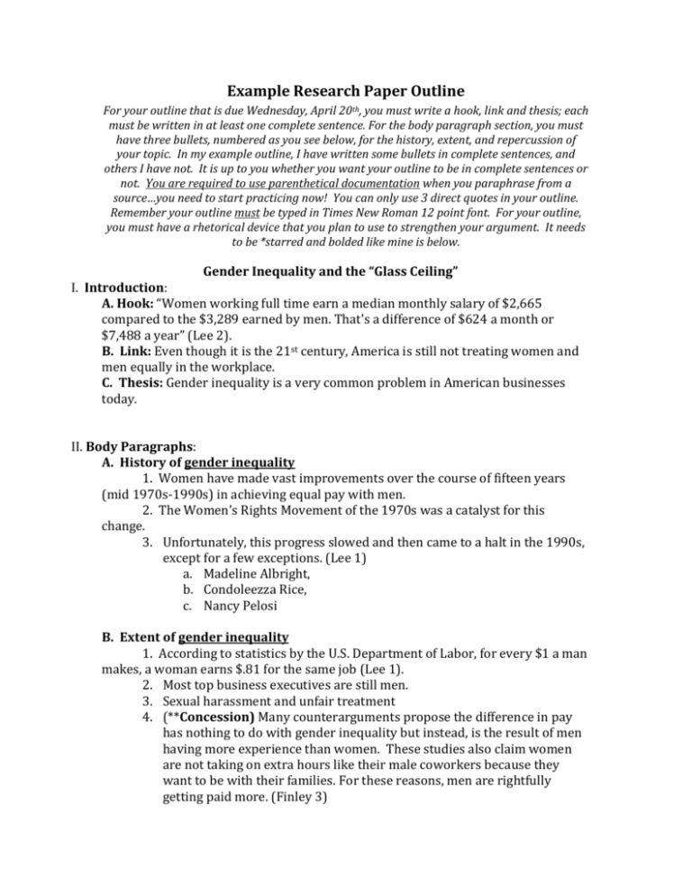 research paper layout