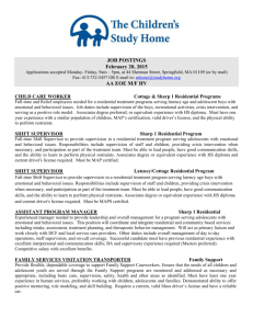 JOB POSTINGS - The Children`s Study Home