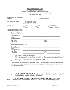 General Information Form For Regulated Activities on the Edwards