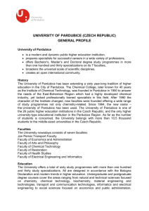 University of Pardubice (Czech Republic) General Profile