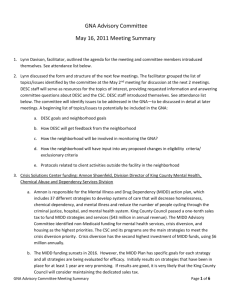 Notes from the May 16th, 2011 GNA Meeting