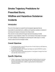 Smoke Trajectory Predictions for Prescribed Burns